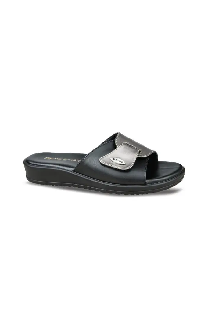 Ceyo 9984-7 Memory Foam Comfort Taban Kadın Terlik Siyah 36-40 