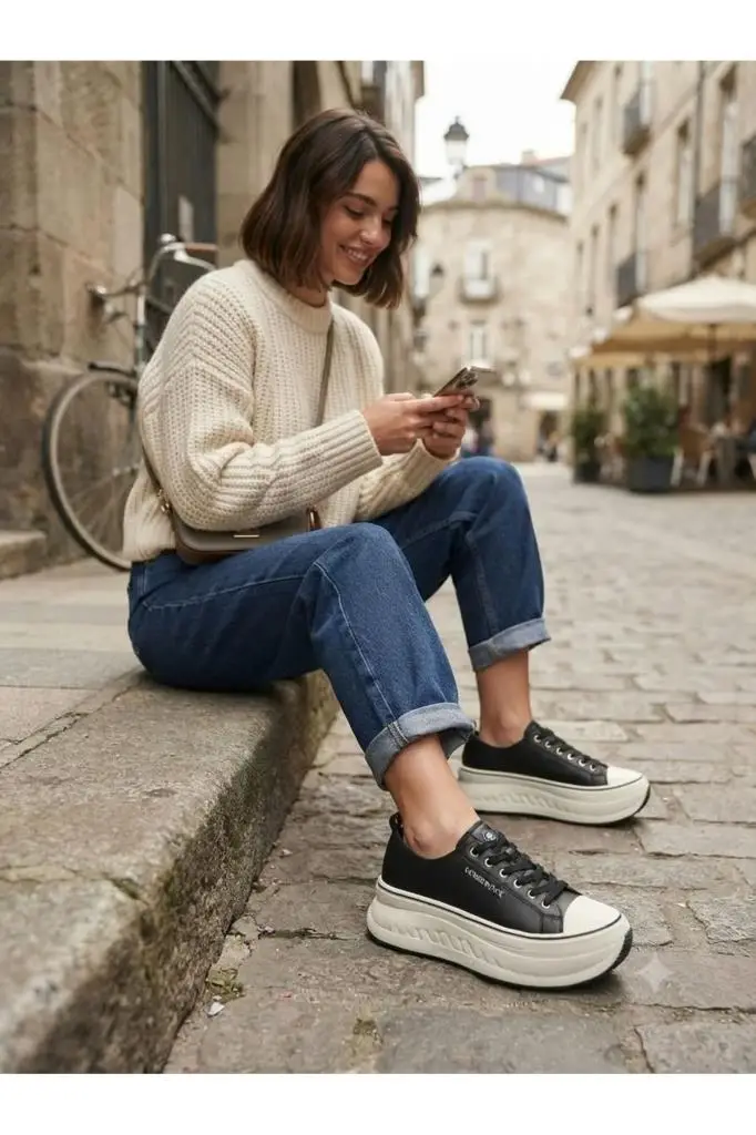 Lumberjack NOVARIA 6PR 102695678 Kadın Sneaker Ayakkabı Siyah 36-40 