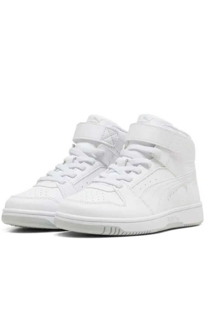 Puma Rebound Slam Mid AC+PS 408801 02 Unisex Çocuk Sneaker Ayakkabı Beyaz 28-35 
